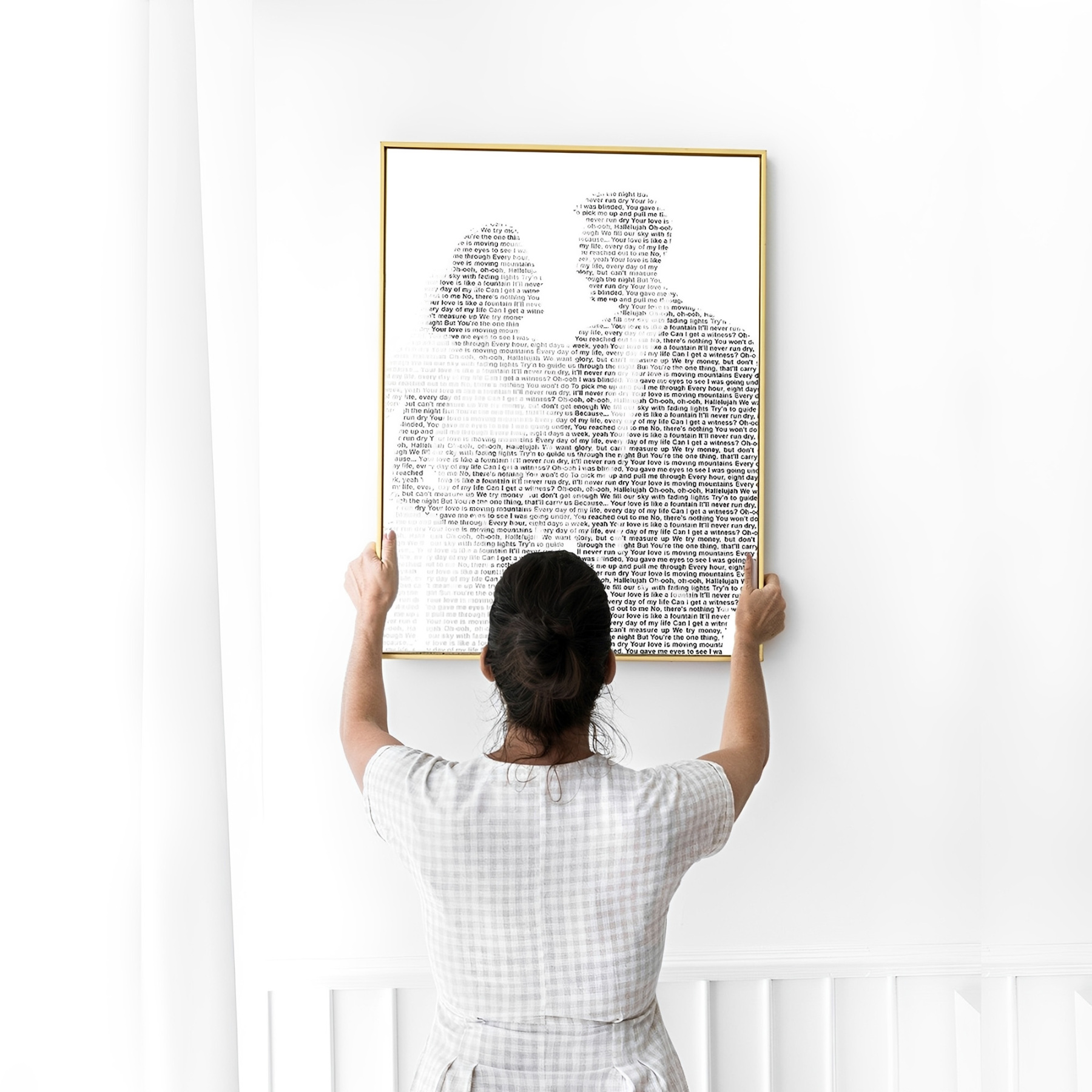 Personalized Your Favorite Song Canvas Print with Photo, Canvas Print Gift, Wedding/Anniversary/Valentine's Day Gift