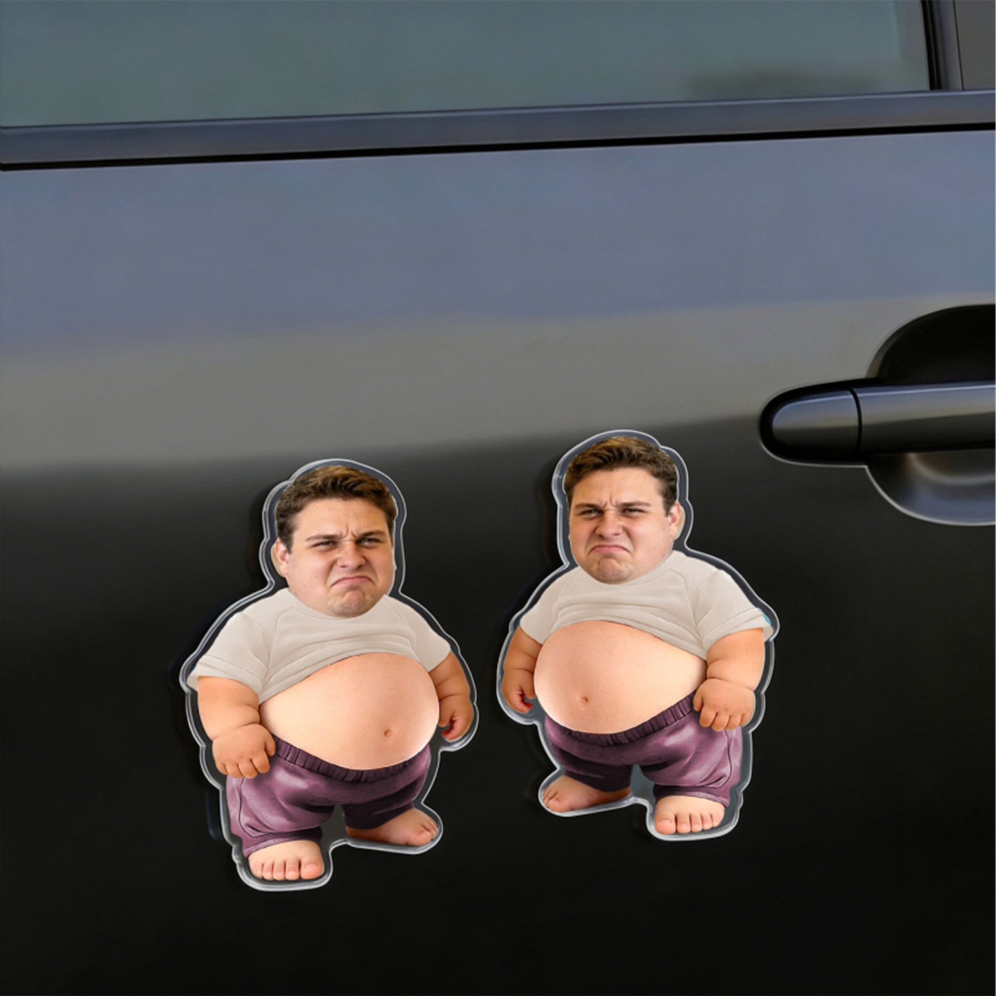 Personalized Face Squishy Belly Acrylic Fridge Magnet, Anti-collision Custom Photo Fridge Magnet, Fridge Decor, Funny Gift for Couple