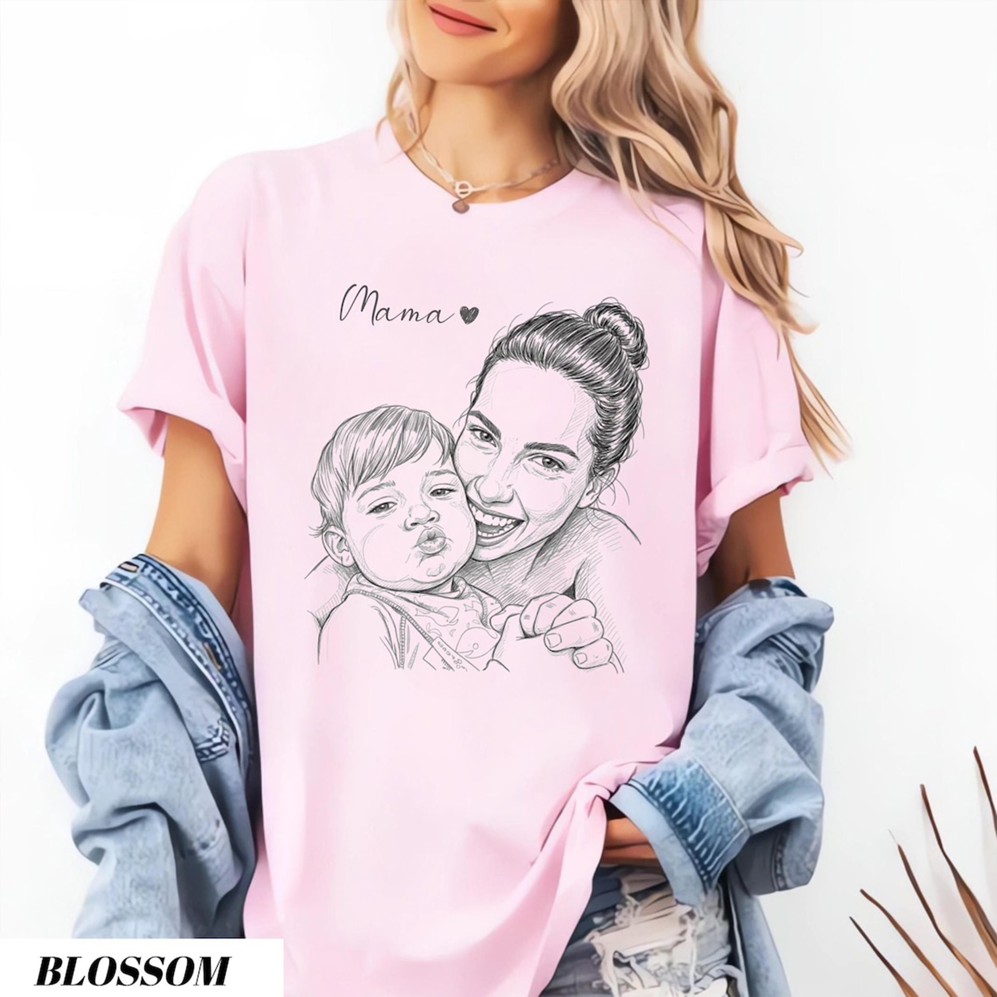 Personalized Portrait Shirt, Gift for Mom, Birthday/Mother's Day Gift
