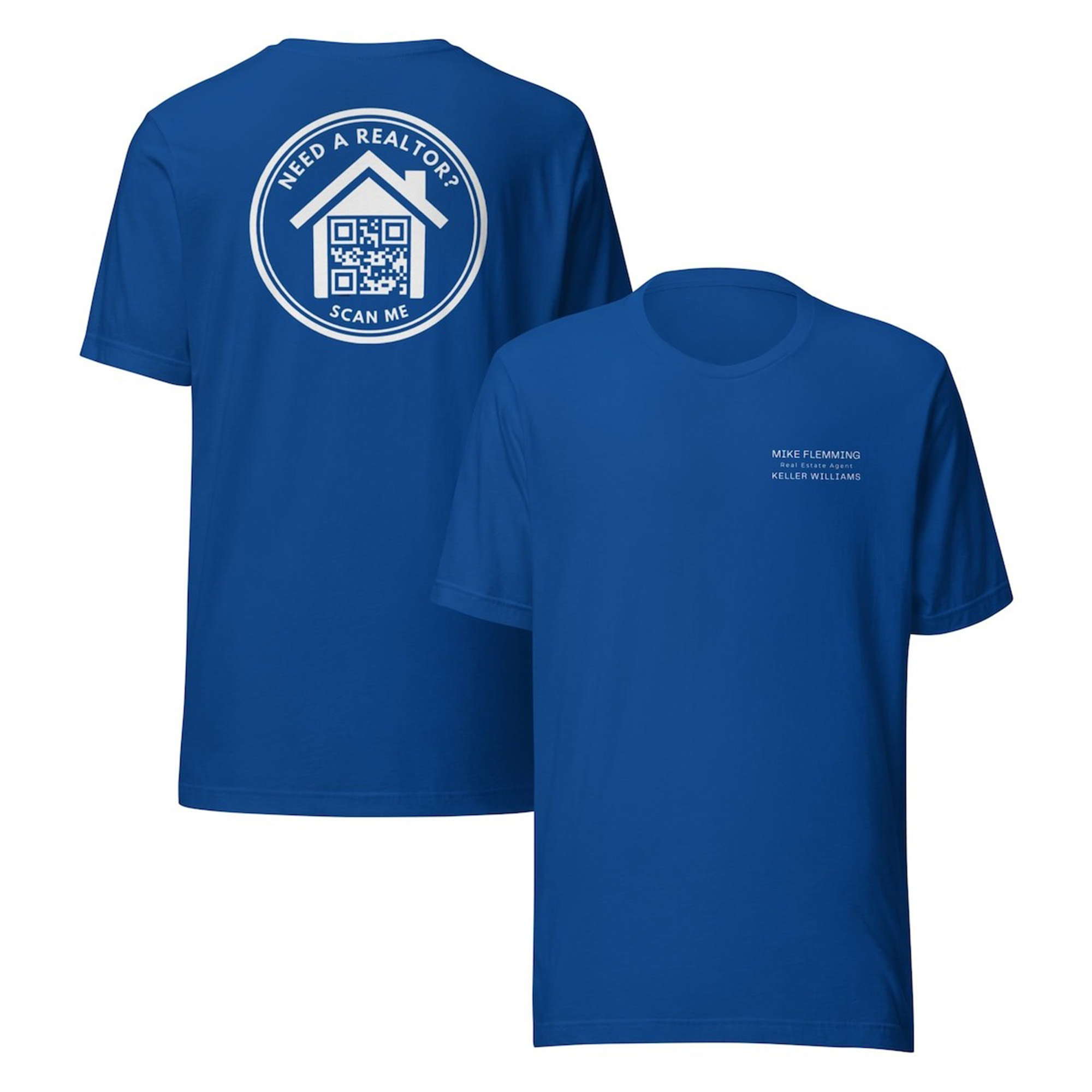 Custom Realtor QR Code Shirt, Men’s Woman’s Unisex, Bella Canvas, Real Estate Agent, Realtor, Business, Team, Apparel, Any Brokerage