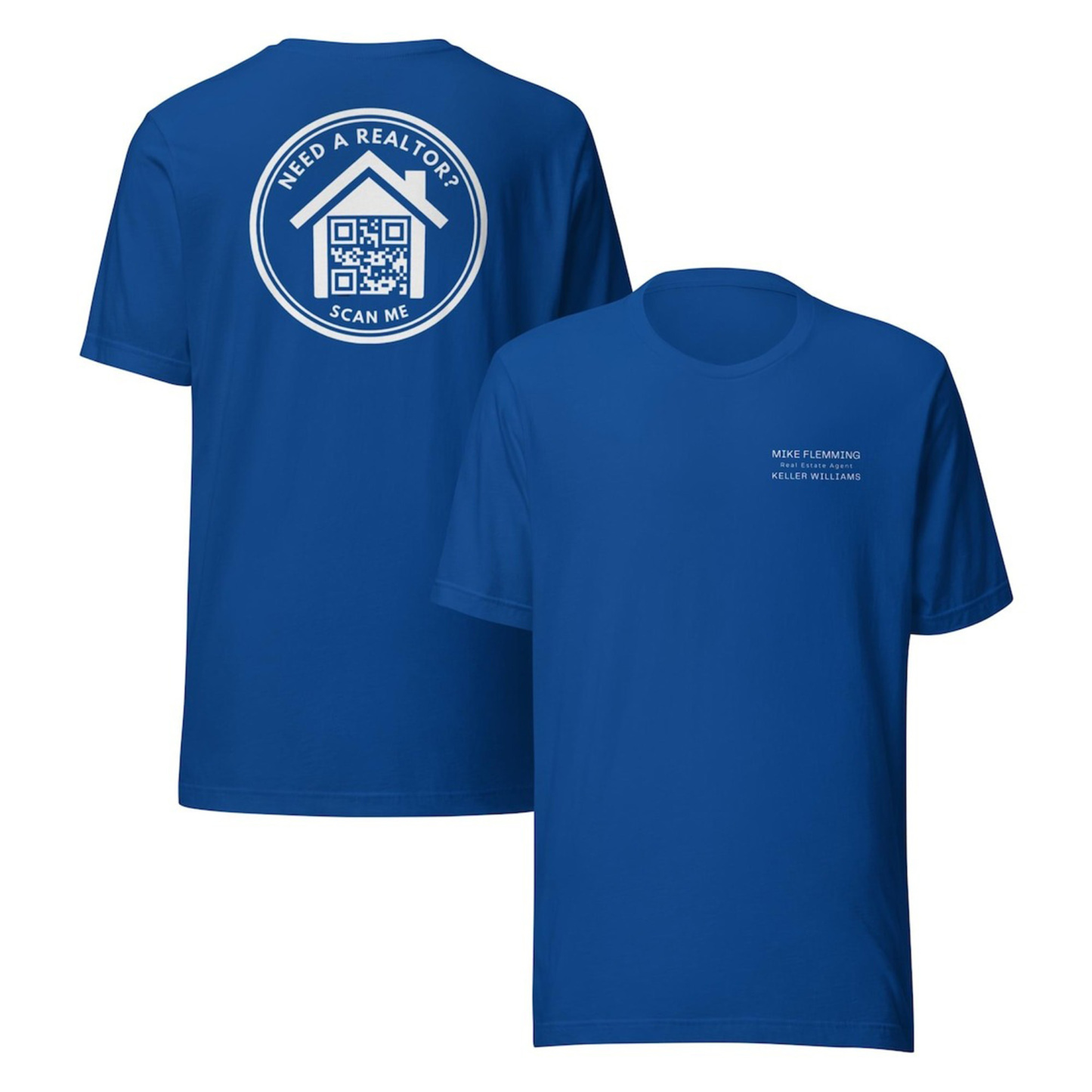 Custom Realtor QR Code Shirt, Men’s Woman’s Unisex, Bella Canvas, Real Estate Agent, Realtor, Business, Team, Apparel, Any Brokerage