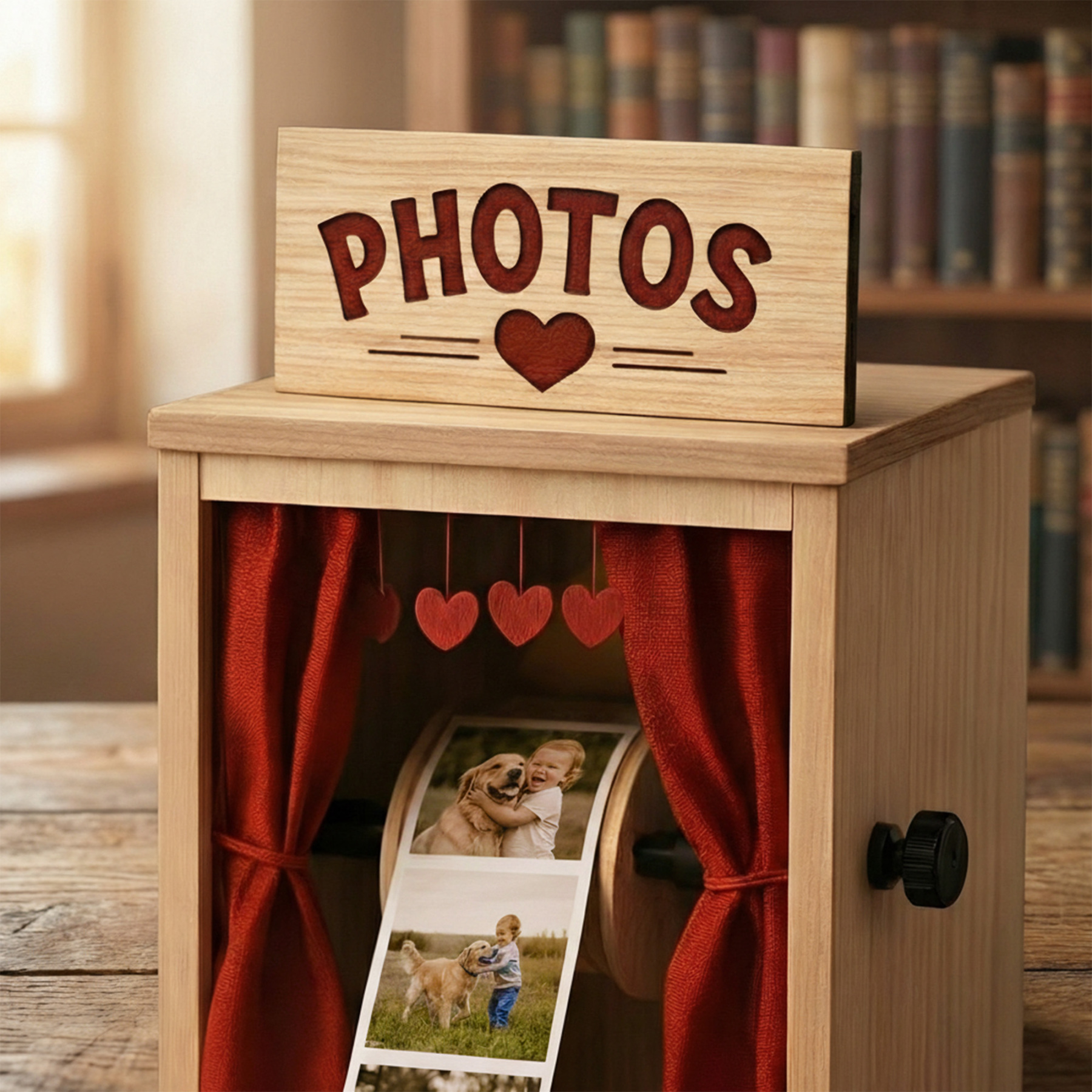 Personalized Photo Booth, Manual Sliding Photo Booth, Personalized Keepsake, Home Decor