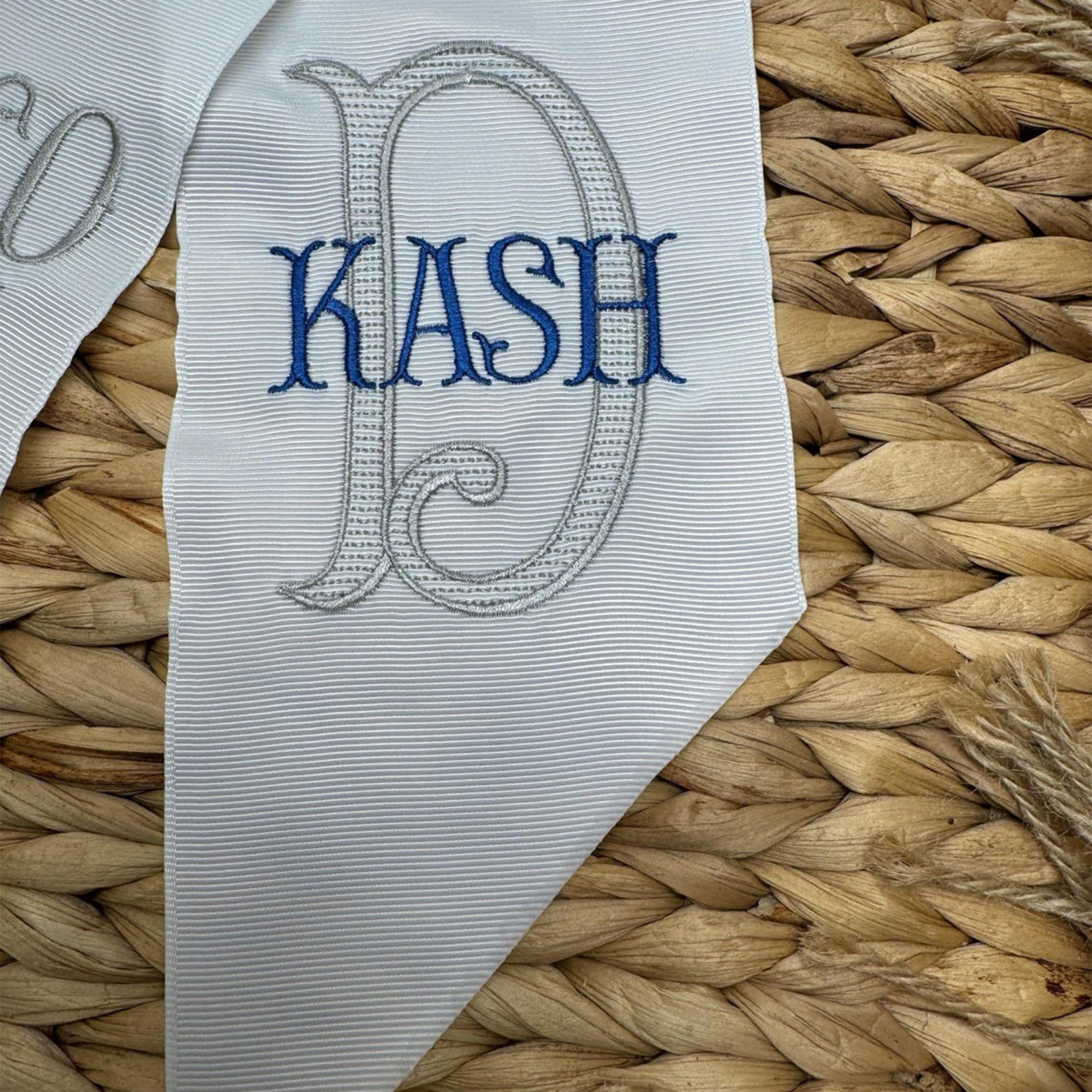 Personalized Embroidered Satin Bouquet Sash, Graduation Gift, Class of 2026
