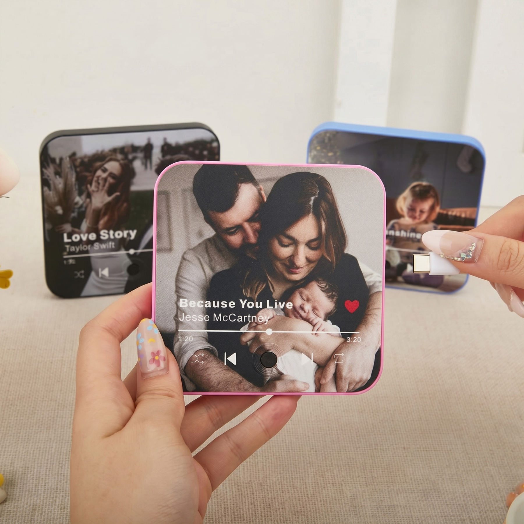 Personalized Photo & Music Fridge Magnet, Custom Refrigerator Magnet, Birthday/Valentine's Day Gift, Home Decor