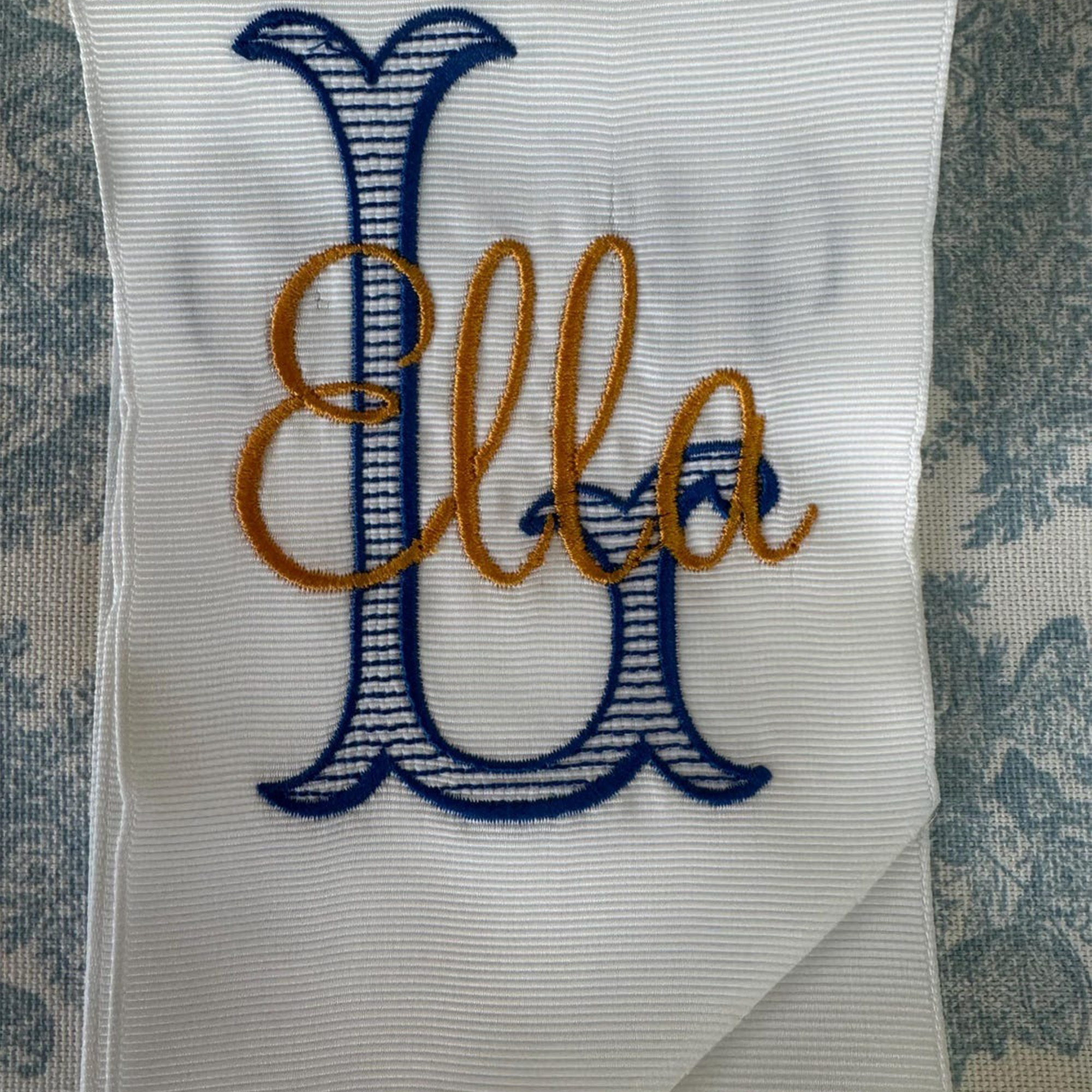 Personalized Embroidered Satin Bouquet Sash, Graduation Gift, Class of 2026