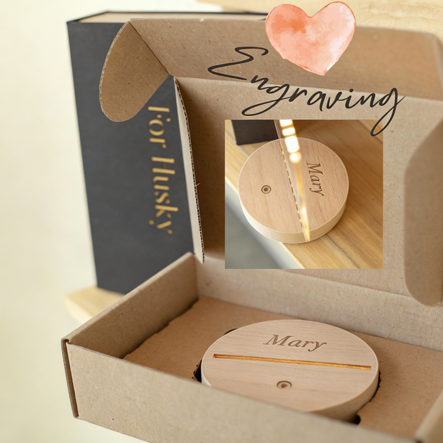 Personalized Music & Photo Led Night Light Plaque, One-Click Play, Home Decor, Anniversary/Birthday/Valentine's Day Gift