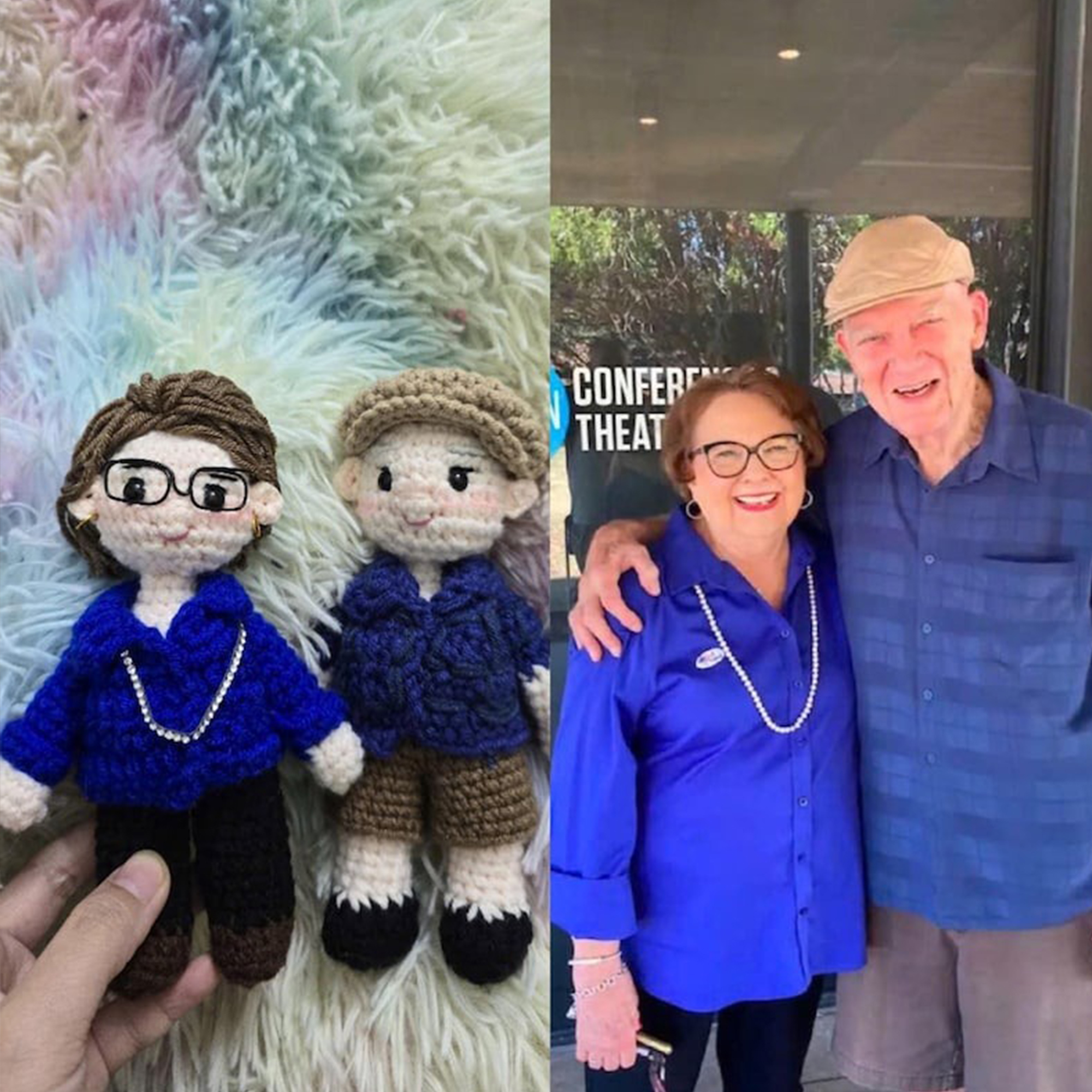 Custom Couple Portrait Crochet Doll, Wedding Crochet Doll, Crochet Doll, Valentine's Day Gift, Anniversary Gift, Gift for Him/Her