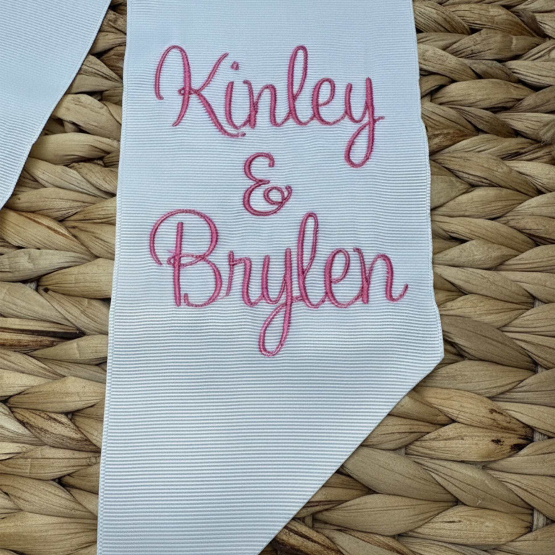 Personalized Embroidered Satin Bouquet Sash, Graduation Gift, Class of 2026