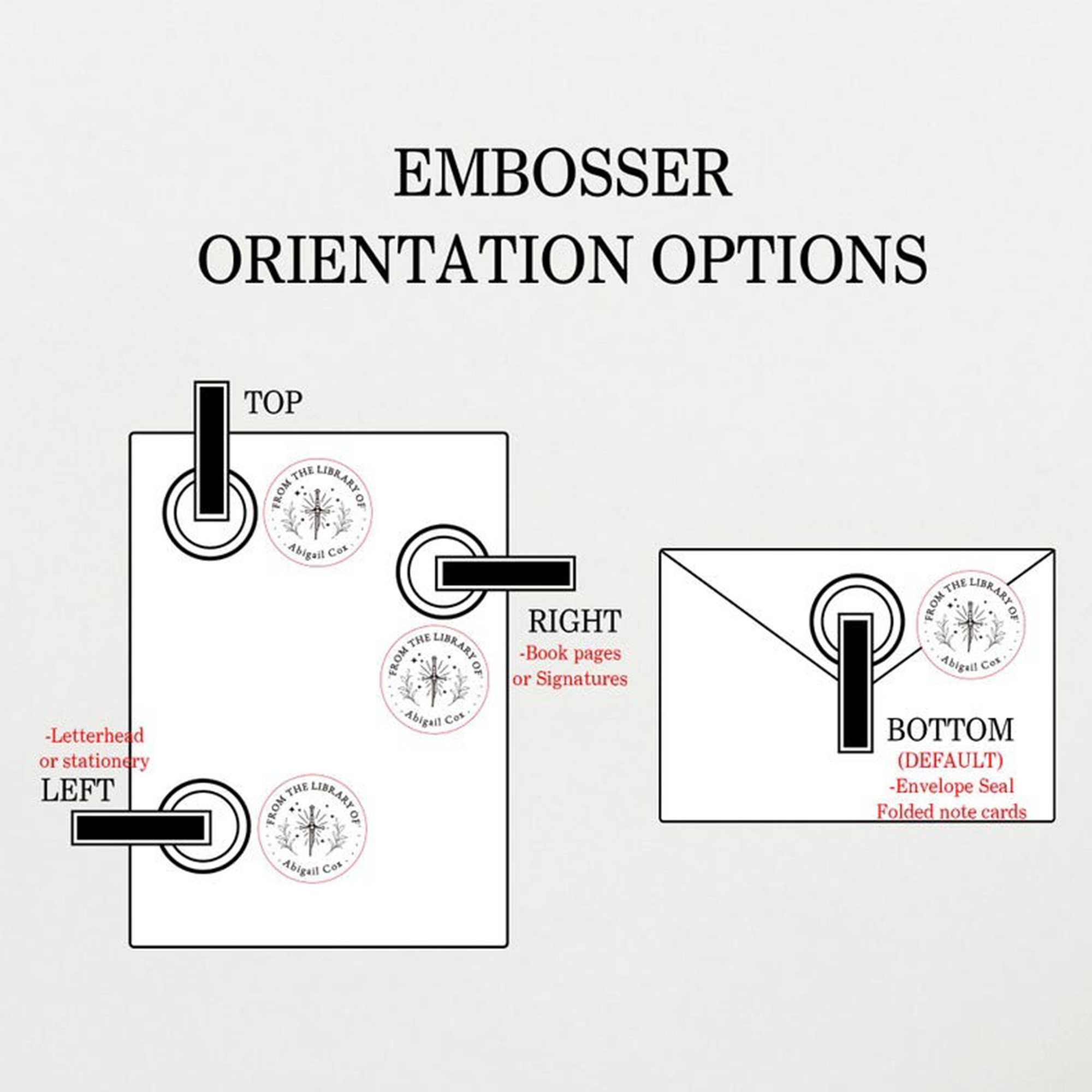 Personalized Monogram Wedding Embosser for Invitations, Wedding Embosser, Napkin Embosser, Wedding Accessory