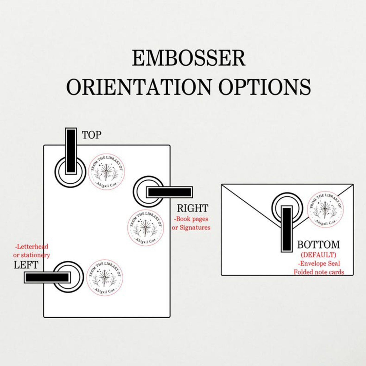 Personalized Monogram Wedding Embosser for Invitations, Wedding Embosser, Napkin Embosser, Wedding Accessory