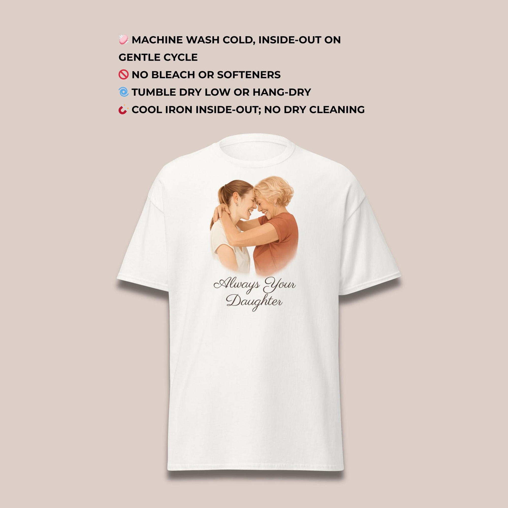 Personalized Photo Portrait Tshirt, Gift for Daughter, Mother's Day Gift, Mama Gift, Family Keepsake