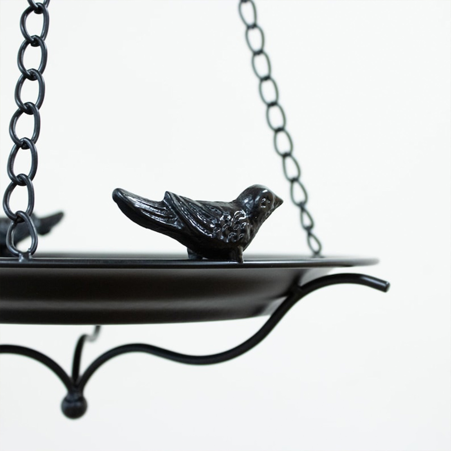 Engraved Sympathy Garden Remembrance Gift with Name & Years, Personalized Memorial Bird Bath, Hanging Metal Bowl