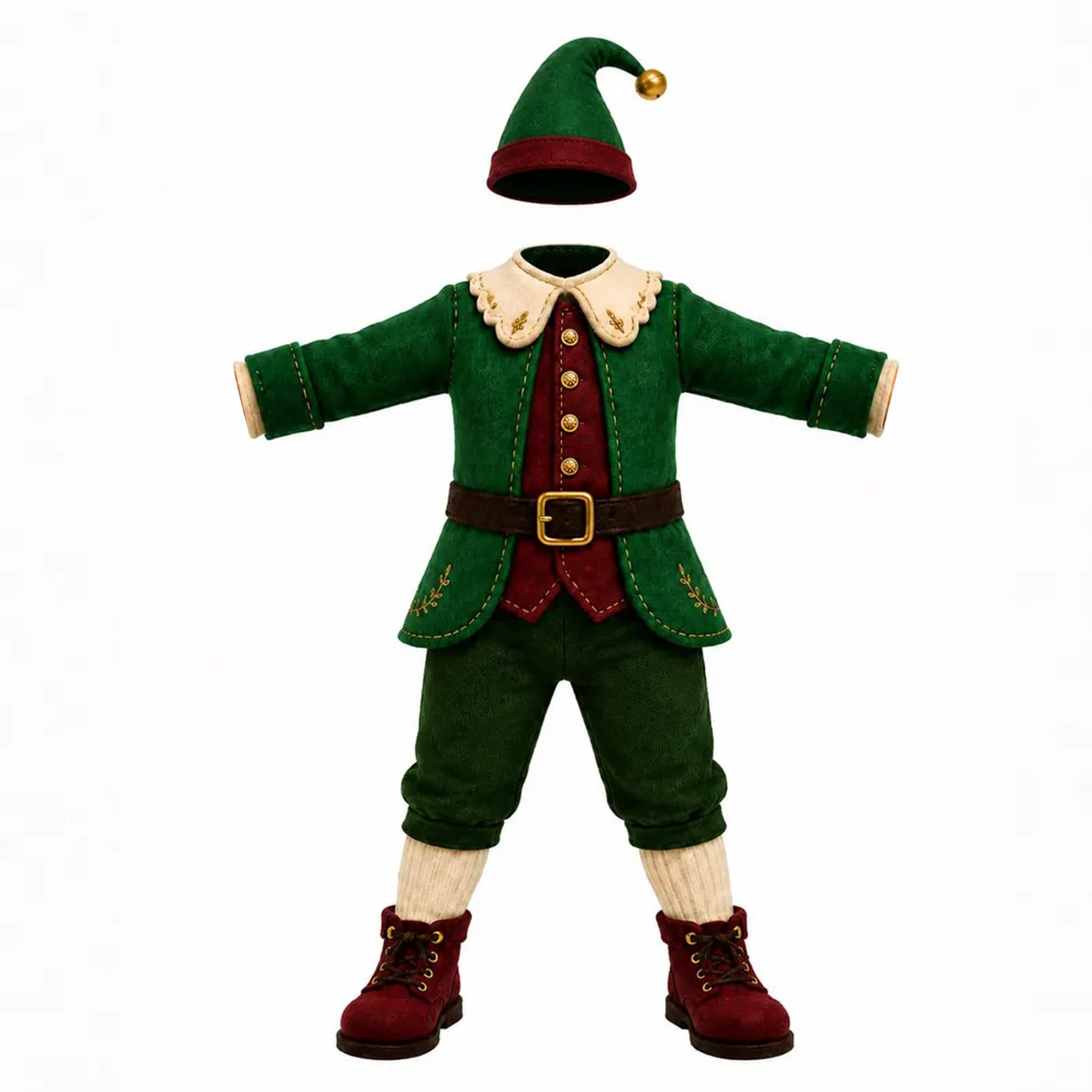 Custom Photo Christmas Elf Doll with Poseable Limbs