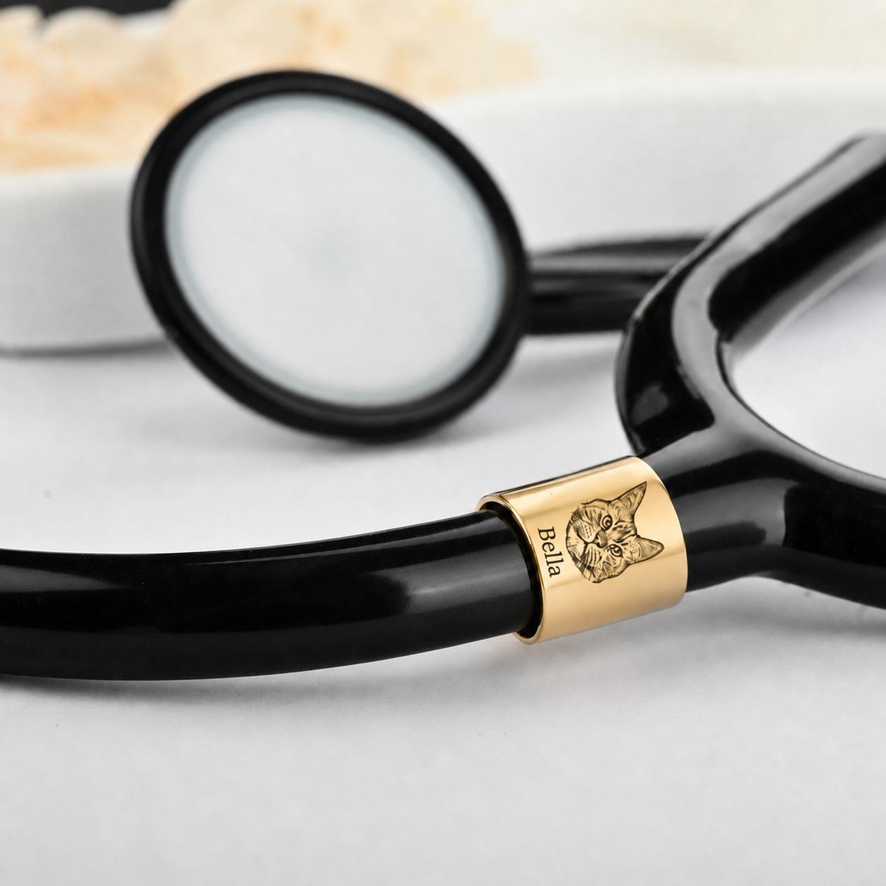 Custom Pet Photo Stethoscope ID Charm