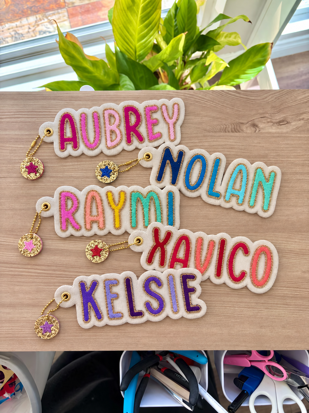 Personalized Sparkly Felt Name Bookmark with Color Choice for Readers