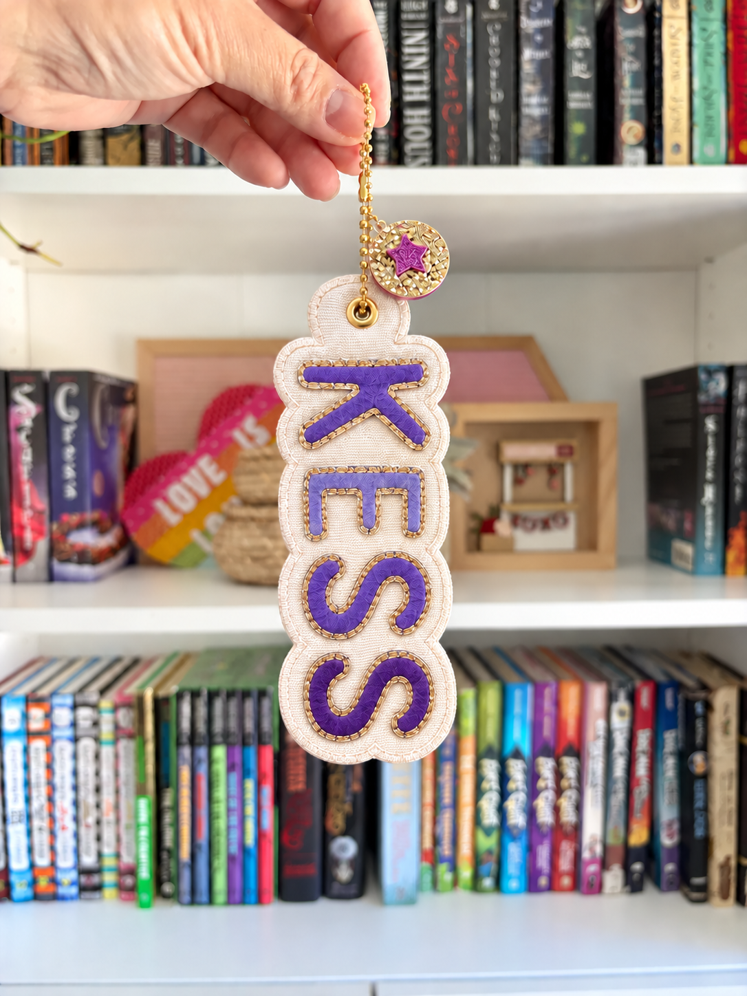 Personalized Sparkly Felt Name Bookmark with Color Choice for Readers