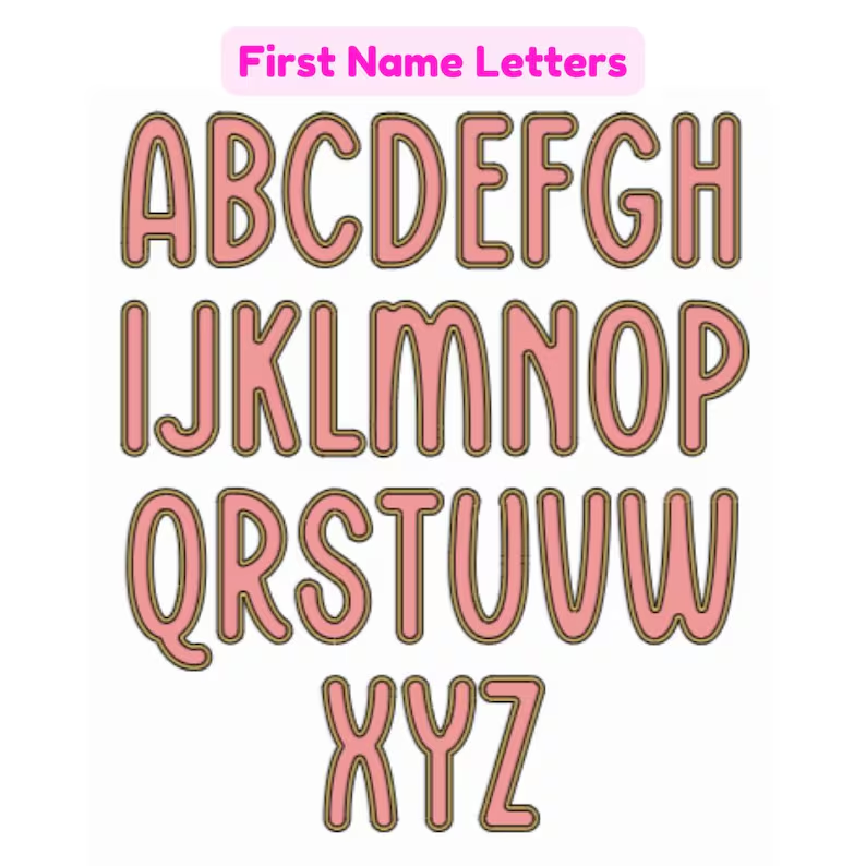 Personalized Sparkly Felt Name Bookmark with Color Choice for Readers