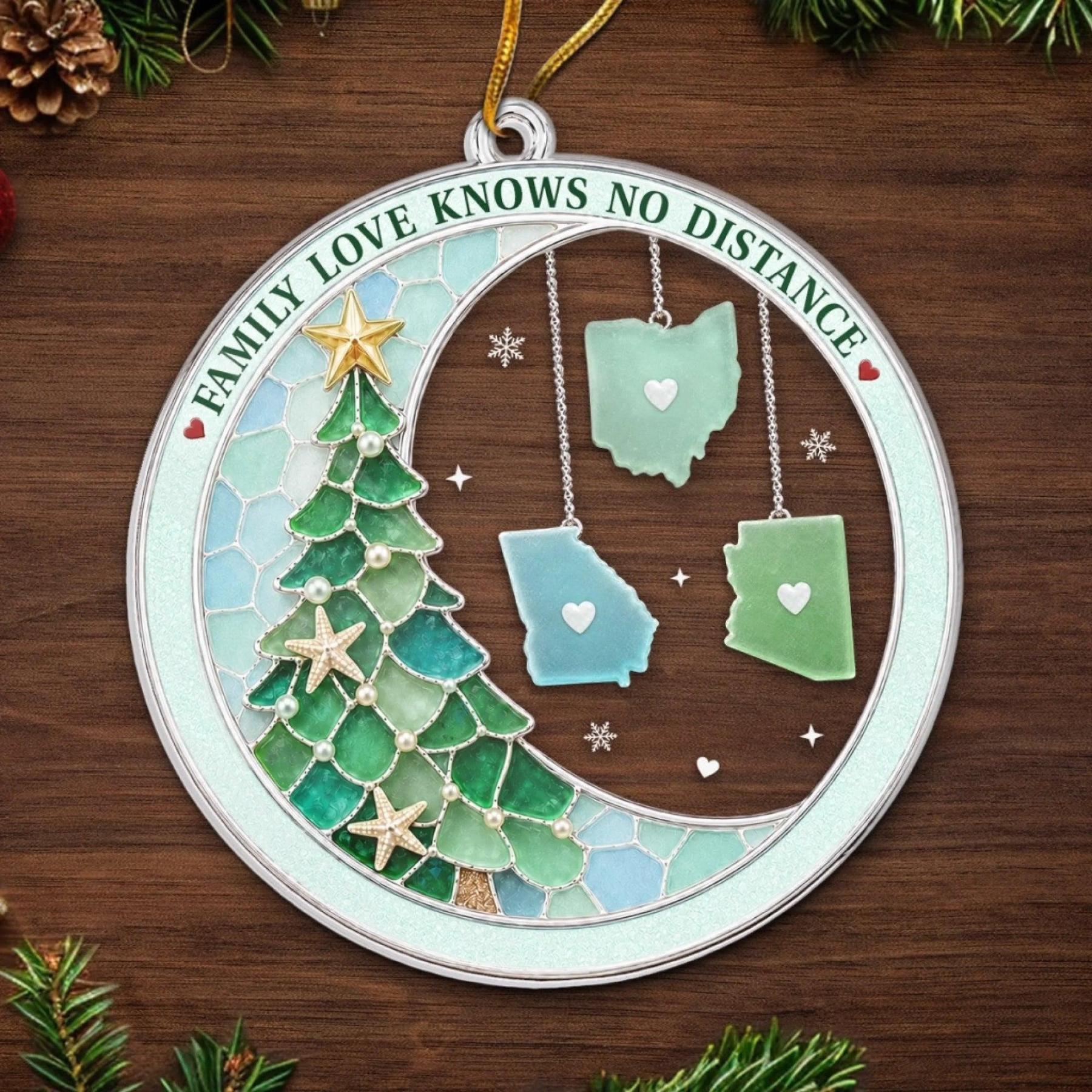 Personalized Family Christmas Tree Ornament