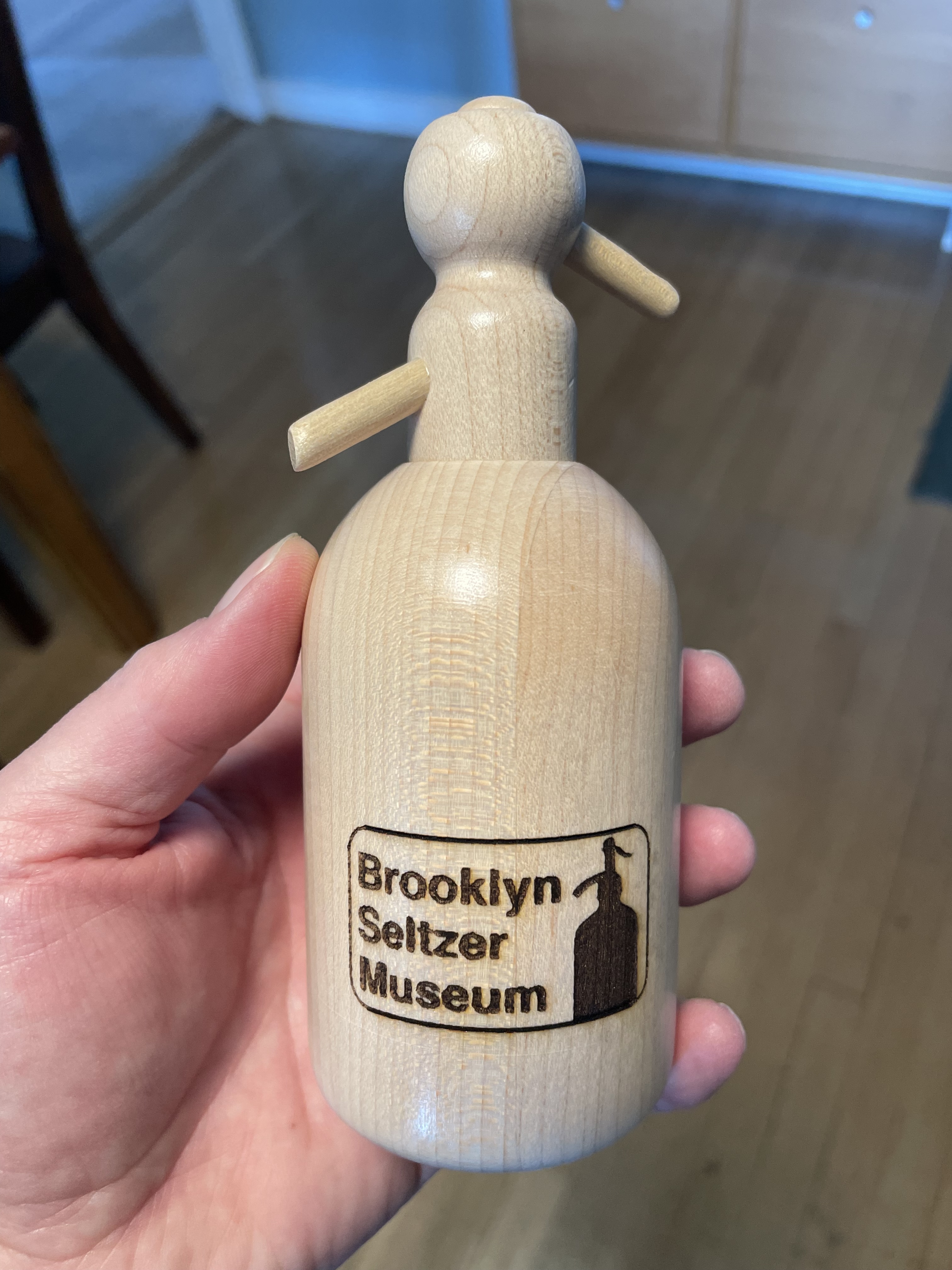 Wooden Seltzer Siphon Paperweight