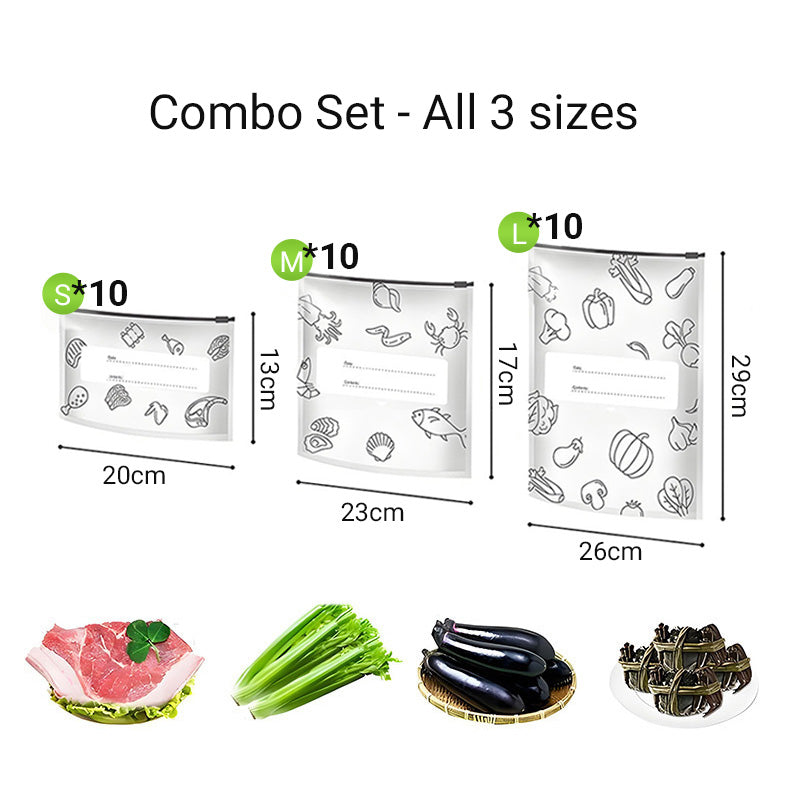 🍗Buy 2 Get 1 Free 🥦Reusable Aluminum Foil Sealable Storage Bags