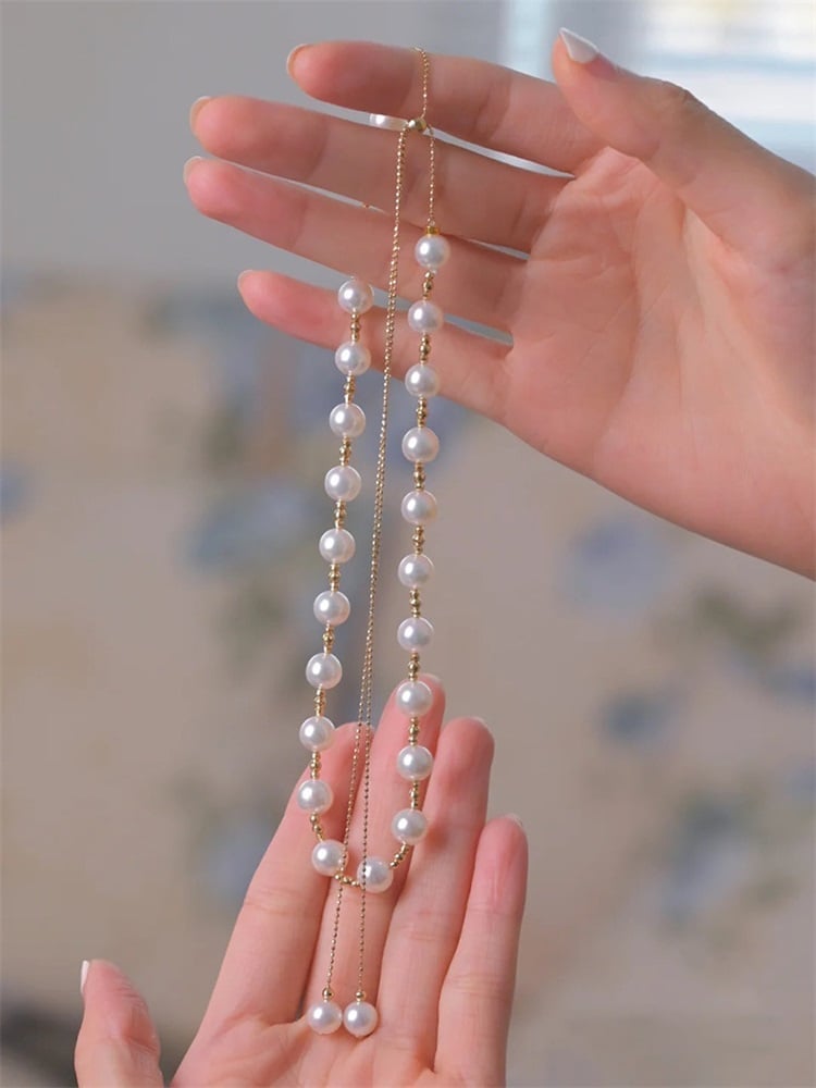 Fashion Elegant Pearl Necklace-SLOOSELYK