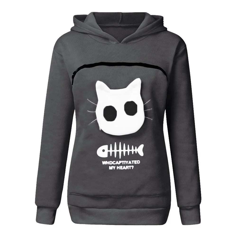 Cat Lovers Hoodie Cuddle Pouch-SLOOSELYK