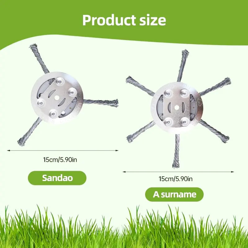 Universal Steel Wire Trimmer Head Replacement-Heavy-Duty Weed Brush Cutter
