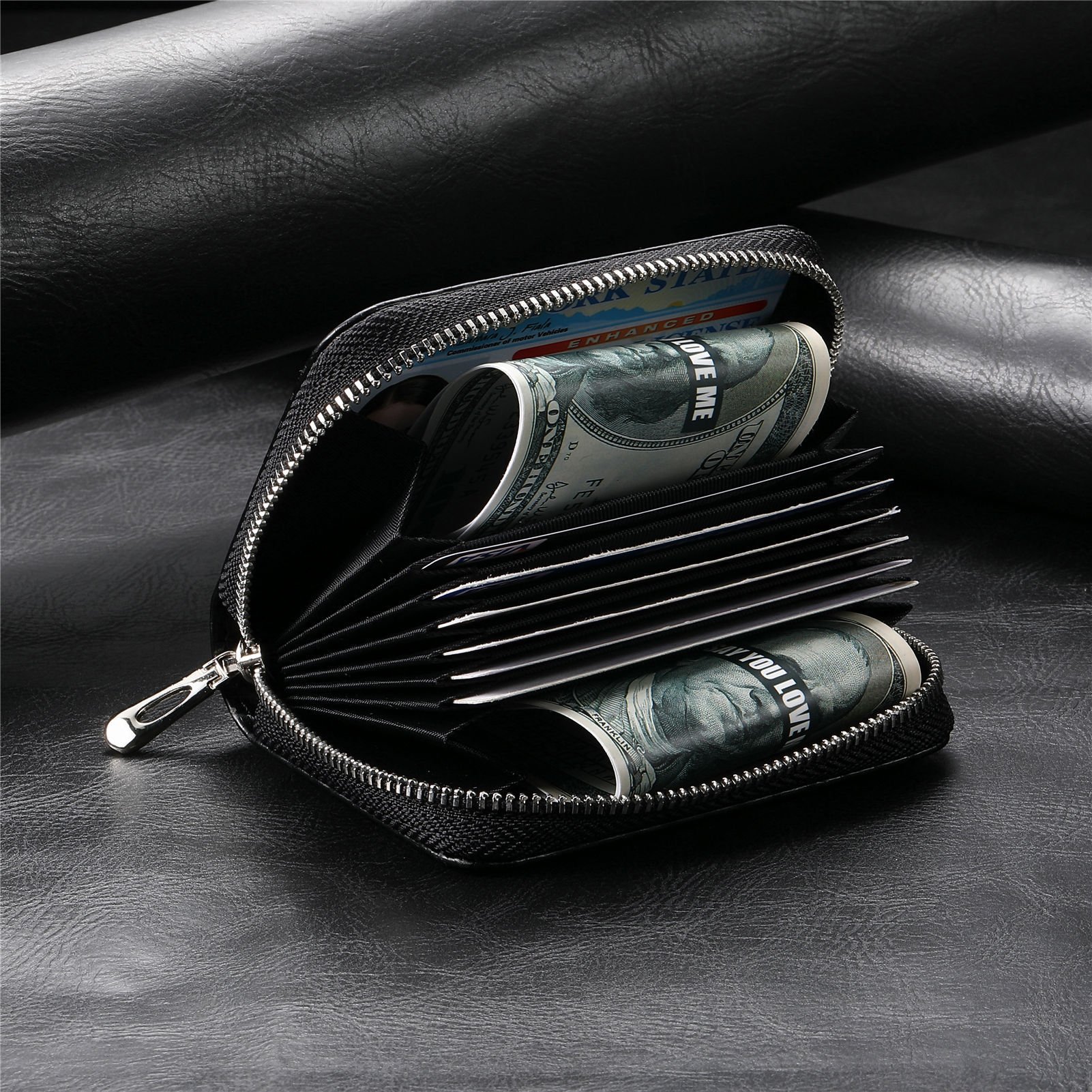 Smart  Zipper RFID Slim Leather Wallet-SLOOSELYK
