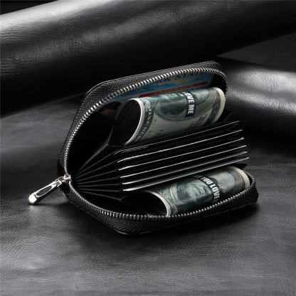 Smart  Zipper RFID Slim Leather Wallet-SLOOSELYK