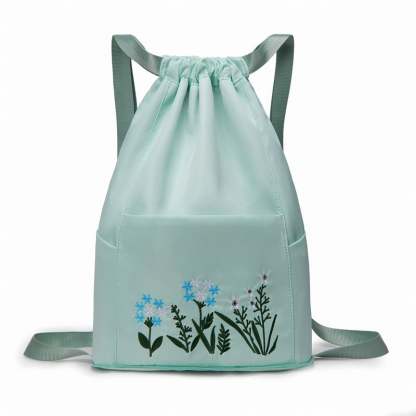 🔥49% OFF🔥Foldable Waterproof Drawstring Large Capacity Embroidered Backpack-SLOOSELYK