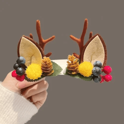 (🎁Christmas Hot Sale- 48% OFF🎁) Reindeer Antlers Xmas Hair Clip-SLOOSELYK