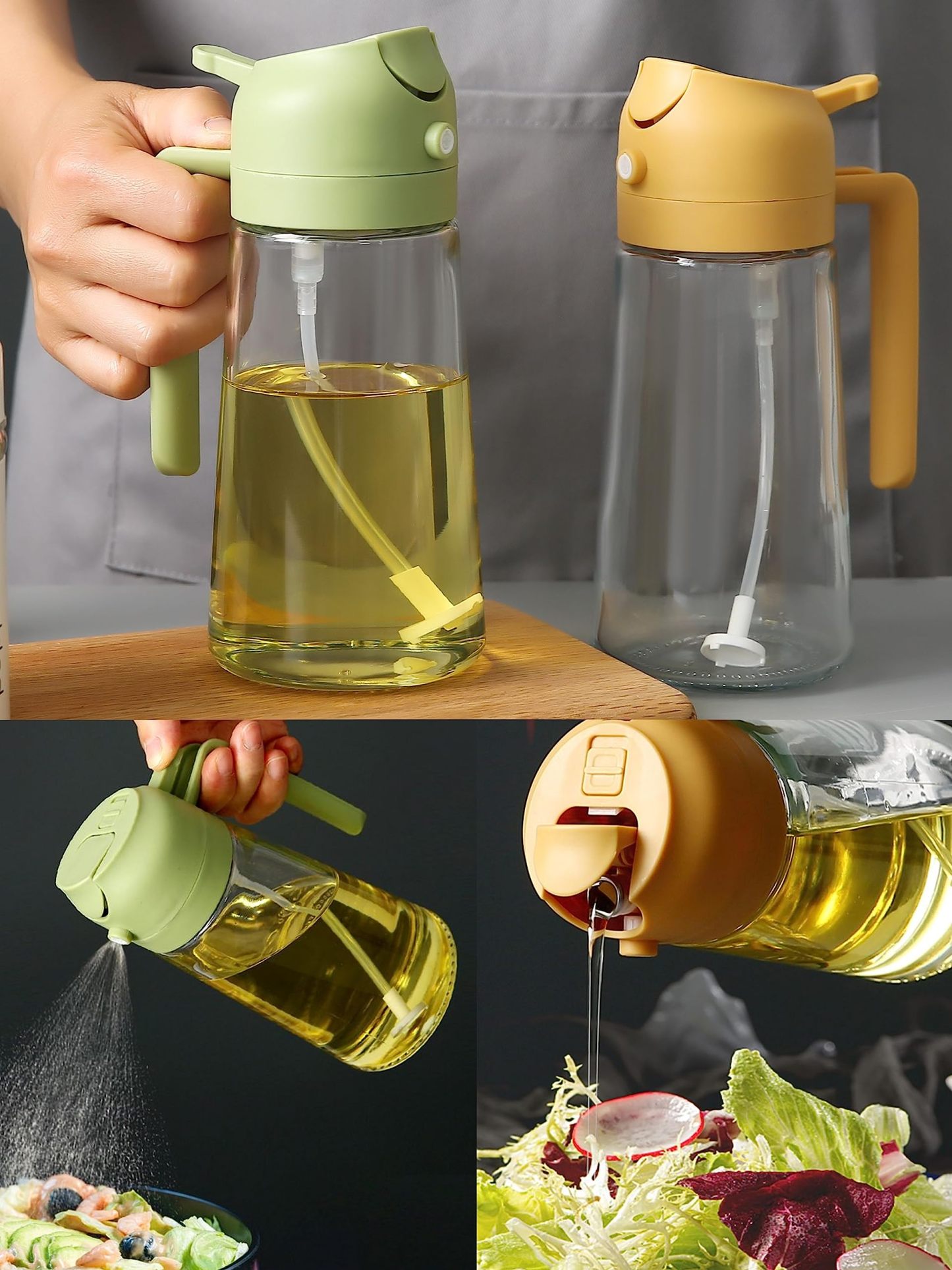 💕2 in 1 Glass Oil Sprayer & Dispenser-SLOOSELYK