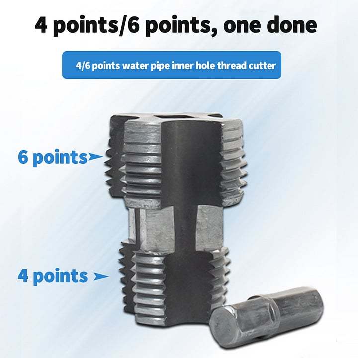 🎉Last Day Clearance Sale - 49% OFF🌲Electric Drill Compatible PVC Pipe Threader Kit with Various Die Sizes-SLOOSELYK