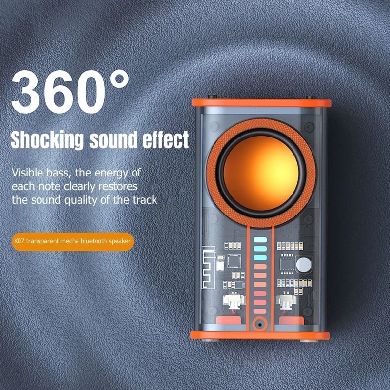 Tokyo Transparent mecha wireless bluetooth speaker-SLOOSELYK
