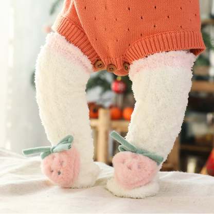 👶A Pair of Baby Cute Coral Fleece Socks-SLOOSELYK