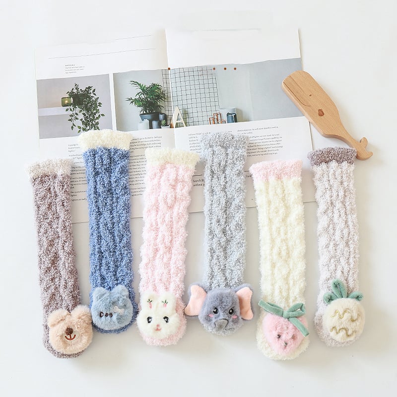 Christmas Sale-A Pair of Baby Cute Coral Fleece Socks for 0-3 Years Baby ( Buy 3 Get 2 Free)