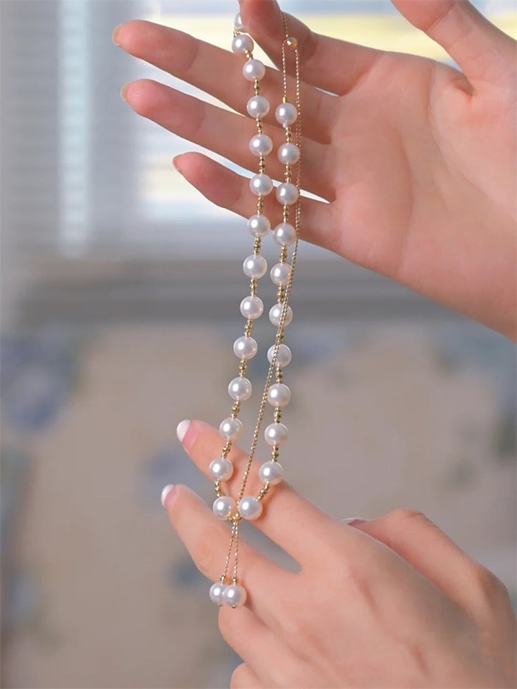 Fashion Elegant Pearl Necklace-SLOOSELYK