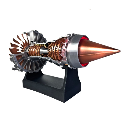 1/25 Simulation Aircraft Turbojet Engine Rotatable Model (11in/28cm)-SLOOSELYK