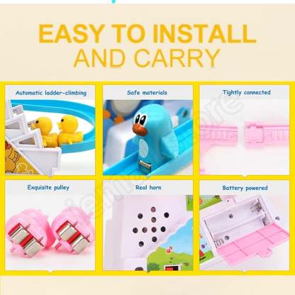 Funny Automatic Stair-Climbing Ducklings Cartoon Race Track Set-SLOOSELYK