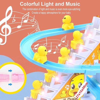 Funny Automatic Stair-Climbing Ducklings Cartoon Race Track Set-SLOOSELYK