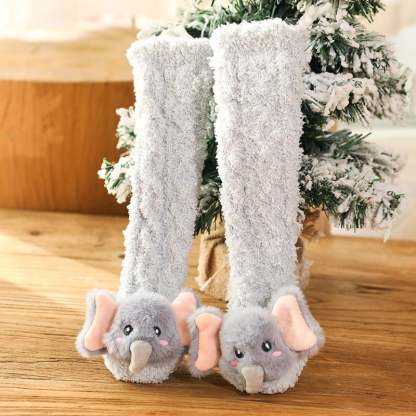 👶A Pair of Baby Cute Coral Fleece Socks-SLOOSELYK