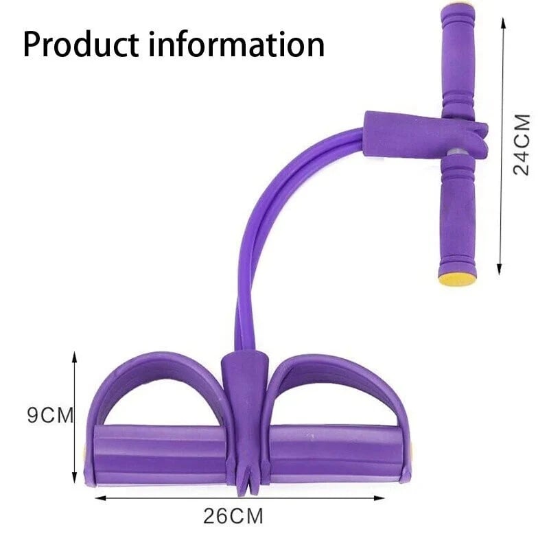 21 Fitness Resistance Bands-4 Tube Pedal Ankle Puller-SLOOSELYK