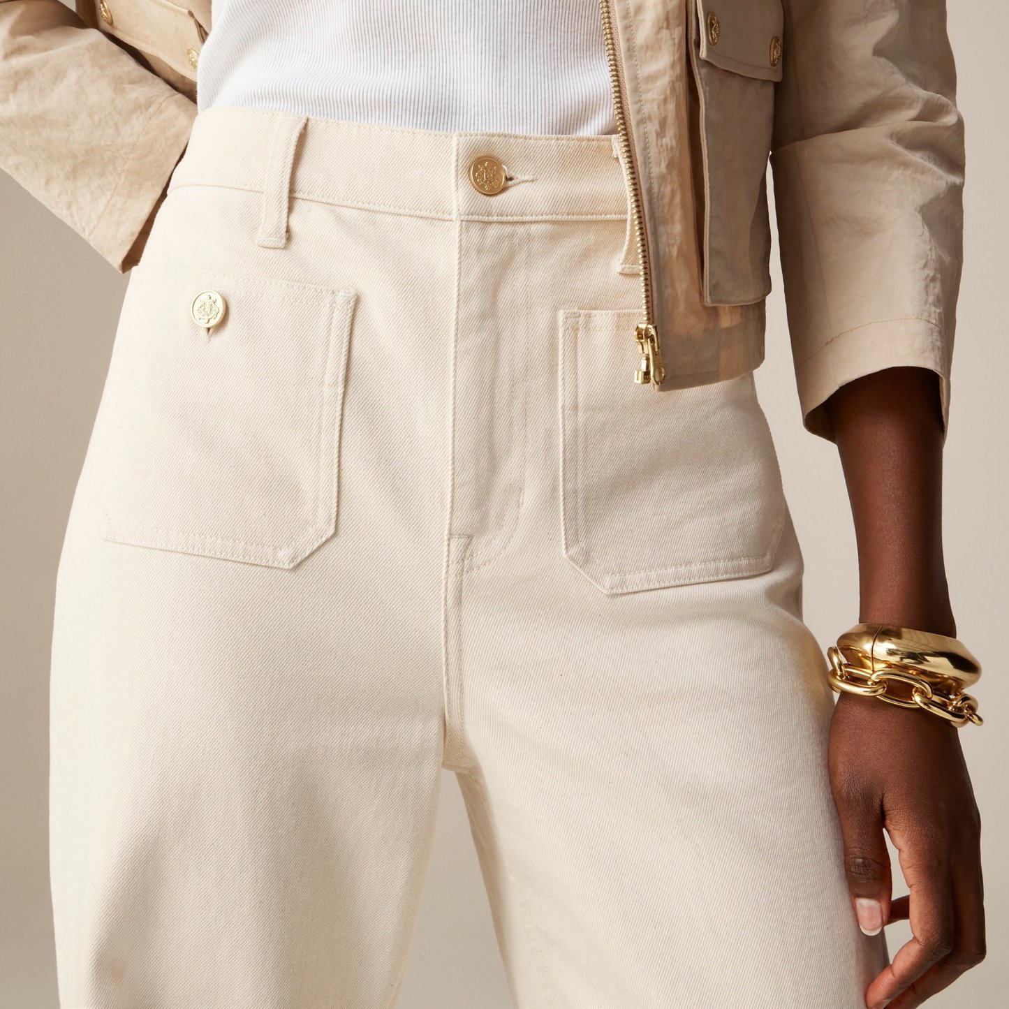 👖 Tummy Control Sailor Wide Leg Trouser