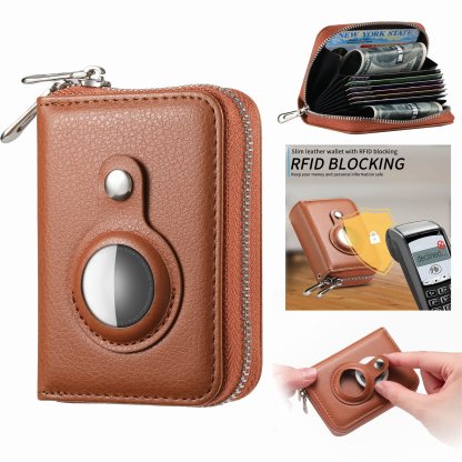 Smart  Zipper RFID Slim Leather Wallet-SLOOSELYK