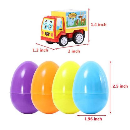 🐰 🐣12 Prefilled Easter Eggs With Pull Back Cars🚚-SLOOSELYK