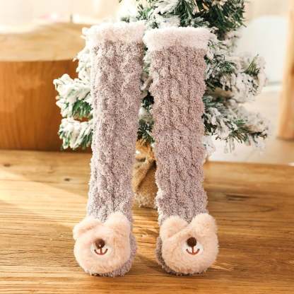 👶A Pair of Baby Cute Coral Fleece Socks-SLOOSELYK