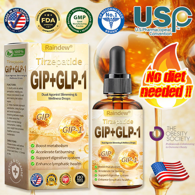 Raindew® Tirzepatide GIP+GLP-1 Dual Agonist Slimming & Wellness Drops (Developed by The Obesity Society.)