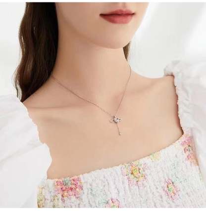 Women's Day Sale-Angel Wings Heart Pendant Necklace-SLOOSELYK
