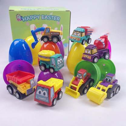 🐰 🐣12 Prefilled Easter Eggs With Pull Back Cars🚚-SLOOSELYK