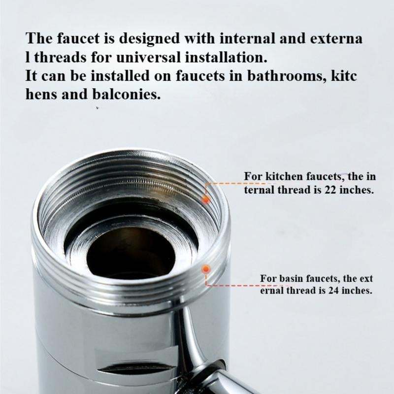 🚰 Upgrade Your Washing Routine✨ TTZZ 1440° Rotatable Faucet Aerator Extension - For Effortless, All-Angle Control!